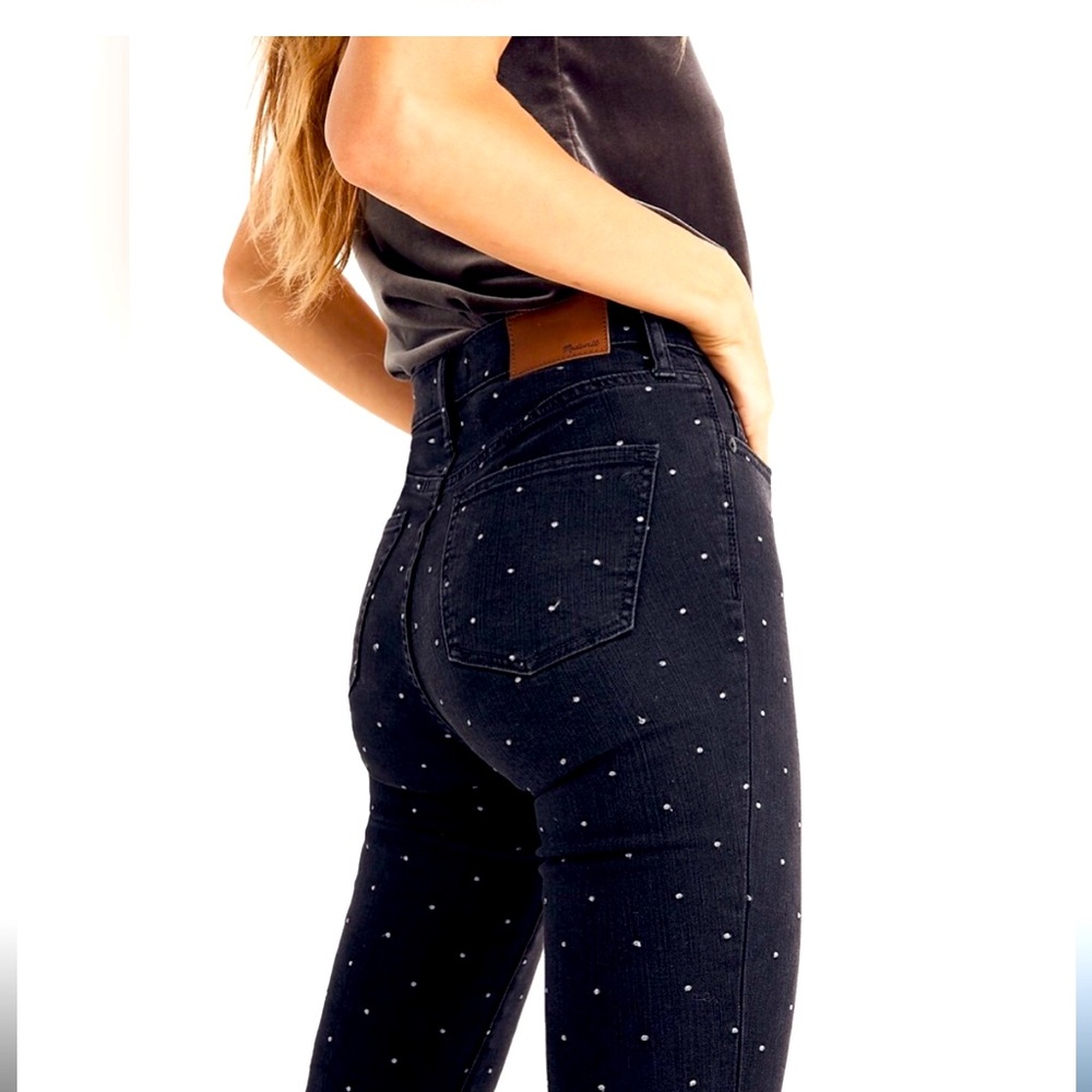 MADEWELL Metallic Dot Edition Black Jeans Size 24